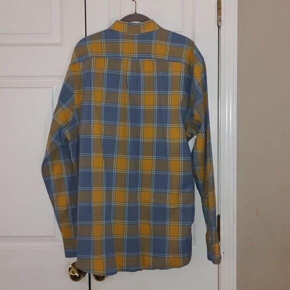 Gap Classic Fit Coupe Classique  blue yellow button down dress shirt  Sz XL - Picture 3 of 4